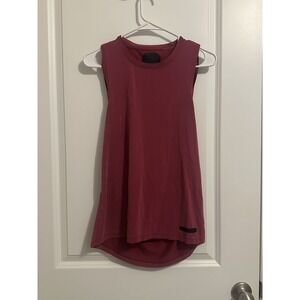 Under Armour Athletic Top Red Size S Sleeveless Cut Out Back Athleisure Sporty